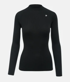 Thermowave Girl's 100% Merino Wool Top, Black, Sz 12