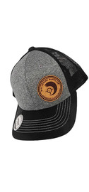Leatherwood Retro Trucker Cap Youth Heather Grey / Black