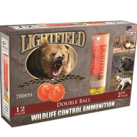 Lightfield Double Ball Wildlife Control Slugs 12 GA, 2-3/4