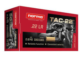 Norma TAC-22 .22LR 40 Grain 1082 fps LRN Box/50