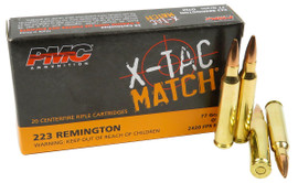 PMC X-TAC Match .223 REM 77 Grain 2420 fps OTM Box/20 PMC223XM Wolverine Supplies