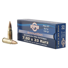 PPU Rifle 7.92 Kurz 124gr FMJ Box/20