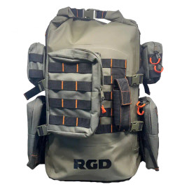 Rugid Waterproof Roll Top Bug Out Tactical Backpack Green