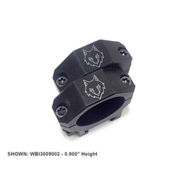 Wolfberg 30mm Aluminum Rings 1.200" Height 2-Screw Black