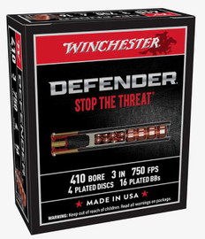 Winchester Defender Shotshell 410 Gauge 3" No 16 BB 1oz 750fps Box/10