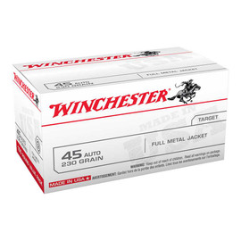 Winchester .45ACP 230gr 835 fps FMJ Box/100