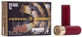 Federal Premium 12ga 3" #4 Buck 1100 fps Copper Plated Box/5