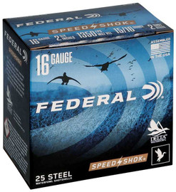 Federal Speed-Shok Waterfowl 16ga 2-3/4" 1oz #2 1350fps Steel Box/25
