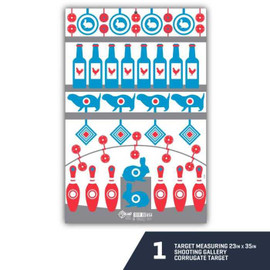 Allen EZ Aim Shooting Gallery Paper Shooting Target & Backer, Corrugated, 1-Target, 23" x 35," White