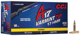 CCI 17 HMR 17Grain Tipped Varmint A17 Optimized, 200 Round