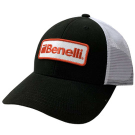 Benelli Trucker Hat Black & White Mesh