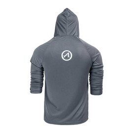 Athlon Mountain Logo Long Sleeve Hooded Sun Slayer Charcoal Heather - Large