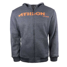 Athlon Logo Zipper Hoodie Grey Large