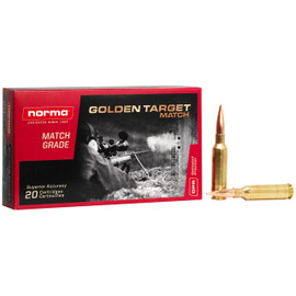 Norma Gold Target 6.5 Creedmoor 130 Grain HPBT 2850 fps Box/20