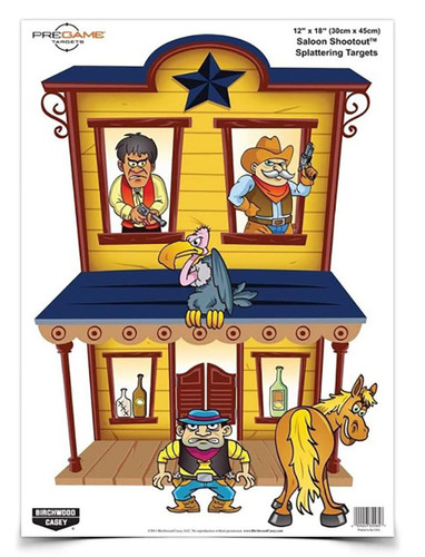 Birchwood Casey Pregame Saloon Shootout 12x18 Splatter Target 8-Pack BWCBC35564 Shop All Birchwood Casey BWCBC35564 Wolverine Supplies