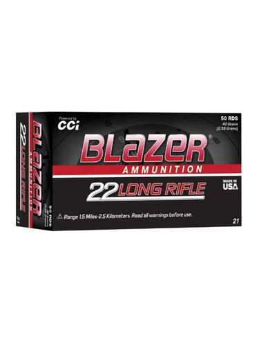 CCI Blazer .22 LR 40 Grain Round Nose Box/50