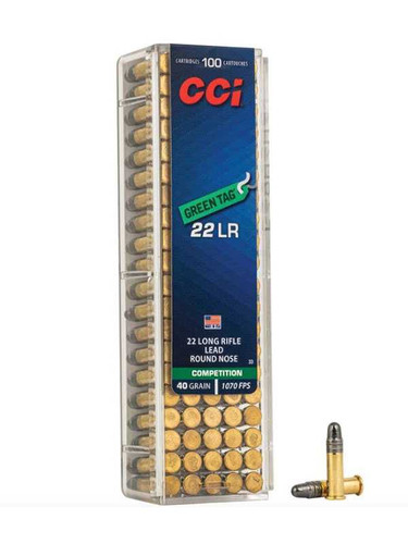 CCI Green Tag .22LR 40 Grain 1070fps Lead Round Nose Box/100