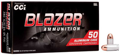 CCI Blaser .380ACP 95gr Aluminum FMJ Box/50