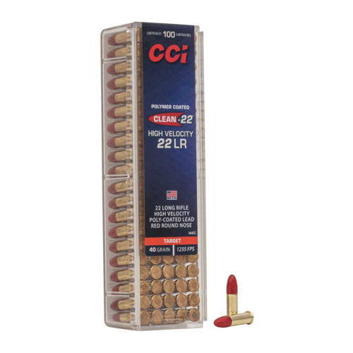 CCI Clean-22 High Velocity .22LR 40 Grain 1235fps LRN Box/100