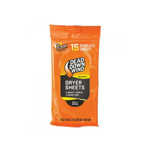 Dead Down Wind D+ ScentPrevent Odor Control Dryer Sheets 15P