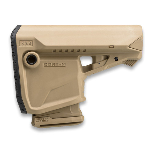 FAB Defense M4 Buttstock With 'Built-In' Mag Carrier Mil-Spec or Com-Spec Buffer Tubes Tan