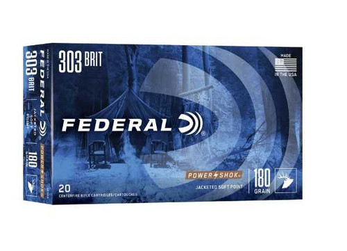 Federal Power Shok .303 British 180 Grain Speer HOT-COR SP Box/20