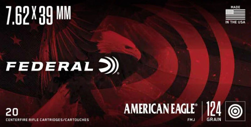 Federal American Eagle 7.62x39 124Grain 2350 fps FMJ Box/20