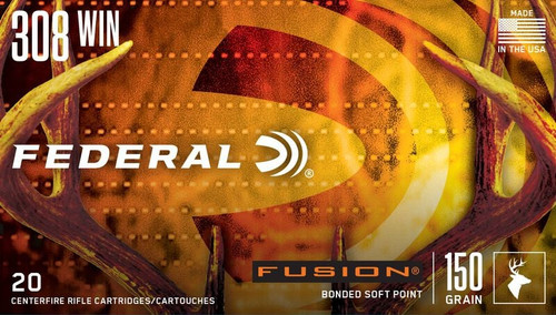 Federal Fusion Rifle .308 Win 150 Grain 2820 fps Soft Point Box/20