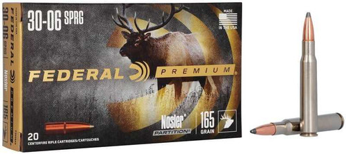 Federal Nosler Partition 30-06 Springfield 165 Grain 2830 fps Box/20