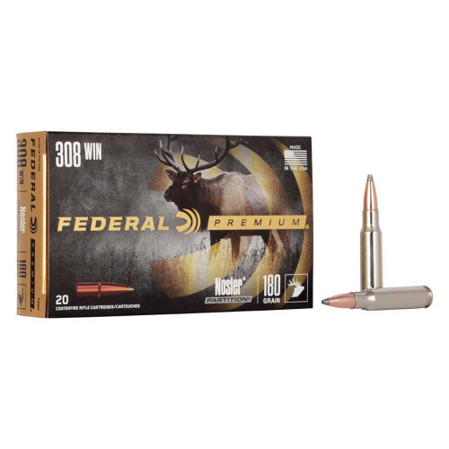 Federal Nosler Partition 308 Win 180 Grain 2570 fps Box/20