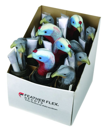 Feather Flex Turkey Decoys PDQ Box of 4 Jakes & 8 Hens