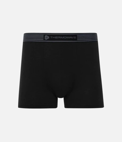 Thermowave Mens 100% Merino Wool Boxers, Black Large