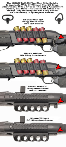 GG&G RemTAC-13 12ga 5-Shot Side Saddle w/ Rectangular Swivel