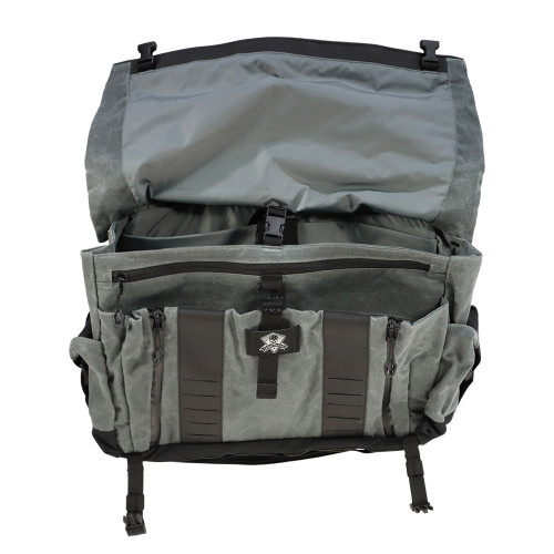 Grey Ghost Wanderer Messenger Bag 2.0 Wax Canvas Charcoal GREGTG5906GRY PACKS, SAFES & CASES Grey Ghost GREGTG5906GRY Wolverine Supplies