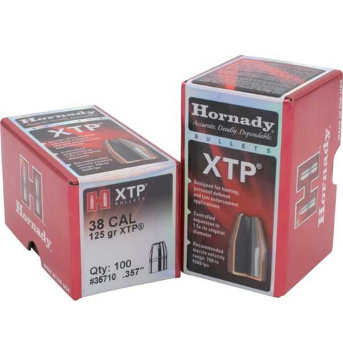 Hornady XTP Bullets .38 Cal (357 Dia) 125 Gr JHP Box/100