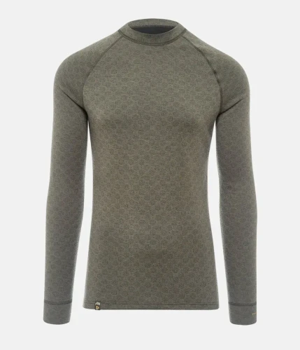 Thermowave Men's Merino Extreme, LS, Black/Chaki, Large