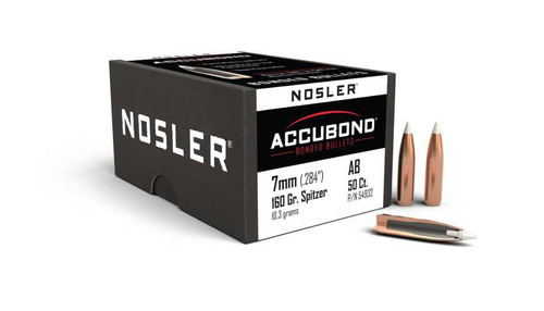 Nosler Accubond Rifle Bullets 7mm 160gr .284 Box/50