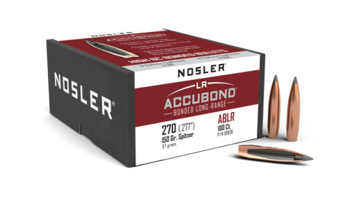 Nosler Bullets Accubond Long-Range .270 Cal 150 Grain Soft Point Box/100
