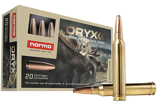 Norma ORYX .308 Win 180 Grain 2612 fps Soft Point Box/20