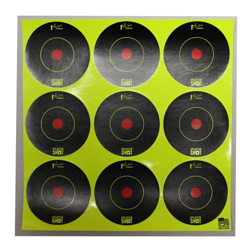Pro Shot Splatter Shot 2" Green Bullsye Target - Peel & Stick - 108 Targets