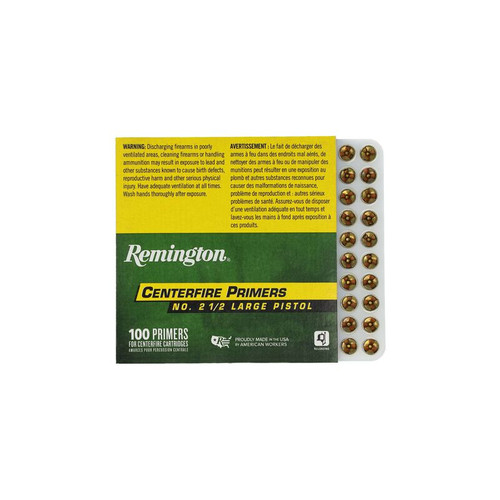 Remington No 2 1/2Large Pistol Primers