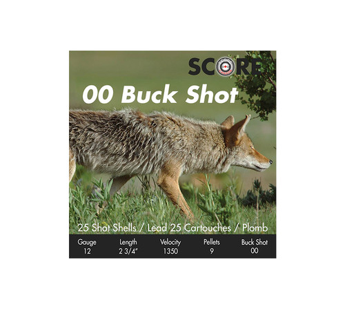 Score 12ga 2-3/4" 00 Buck 9-Pellet 1350 fps Box/25