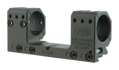 Spuhr 30mm Ring 30mm High 6 Mil/20-MOA 1.18 Black SPHSP3601 Wolverine Supplies