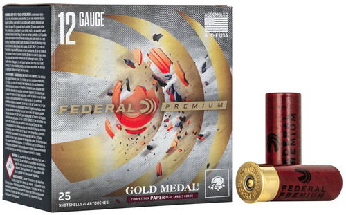Federal Gold Medal Paper 12 Gauge 2-3/4" 1330 fps #8 Box/25