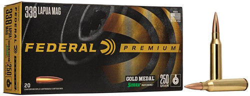 Federal Gold Medal .338LM 250G BTHP Box/20
