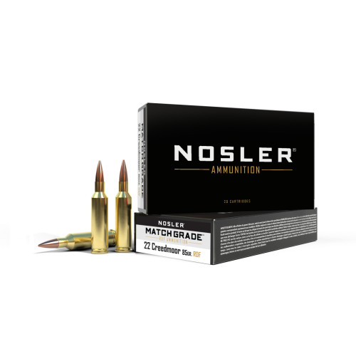 Nosler Match Grade .22 Creedmoor 85 Grain RDF (HPBT) Box/20