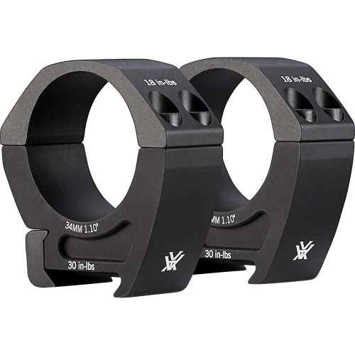 USED Vortex 34mm Pro Rings Medium Matte Black Set of 2 - No Packaging