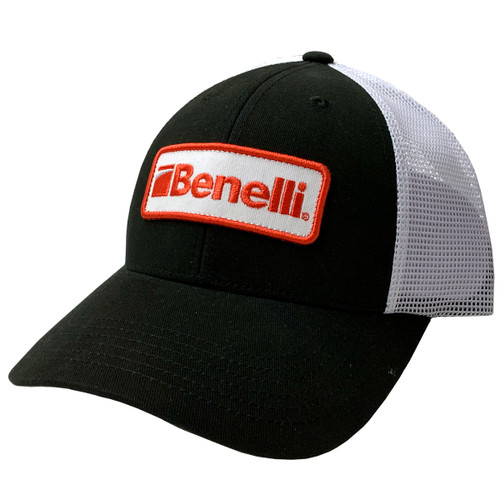 Benelli Trucker Hat Black & White Mesh