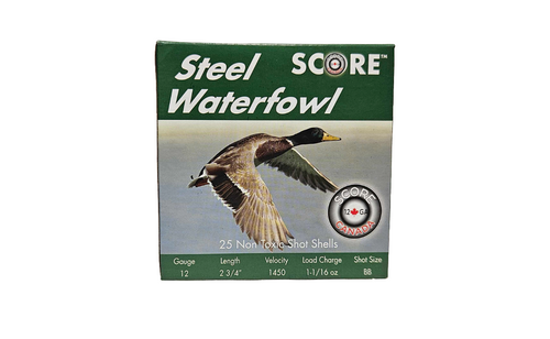 Score 12ga 2-3/4" 1-1/16oz 1550fps #BB Box 25 STEEL 893691001315 Wolverine Supplies