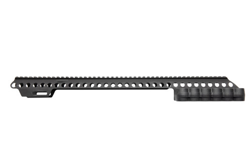 Mesa Tactical SureShell Aluminum Carrier and Fallon Rail for Mossberg 590 Shcokwave 6rd 12ga 18 Inch 94070 Wolverine Supplies